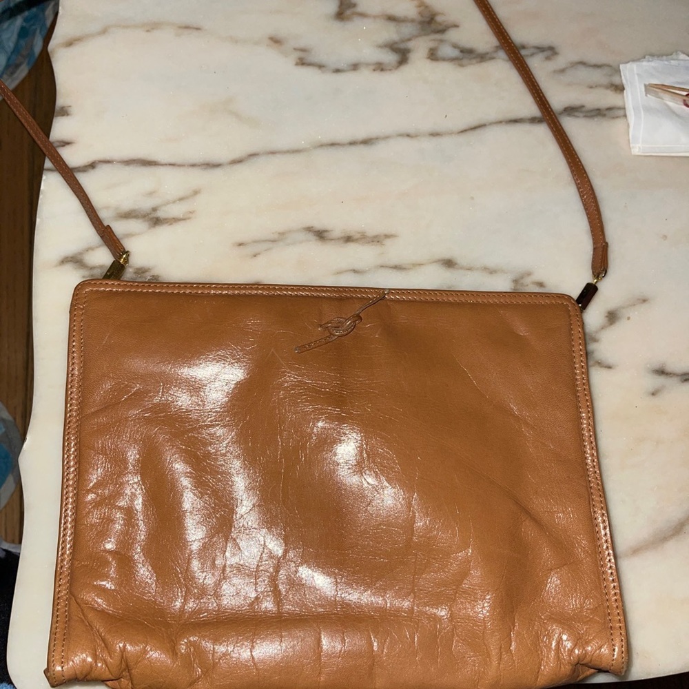 Authentic Vintage Bottega Veneta Tan Nappa Leather Shoulder bag purse